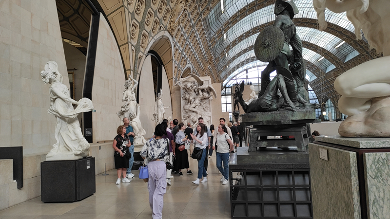 Various sculptures in Orsay museum.